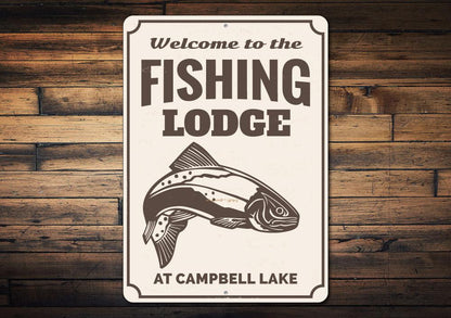 Fishing Lodge Welcome Sign
