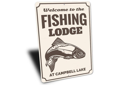 Fishing Lodge Welcome Sign