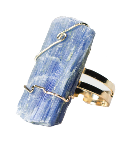Raw Kyanite Ring