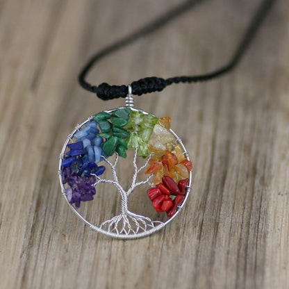Tree of Life Rainbow Necklace