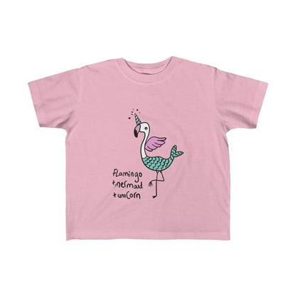 Flamingo Mermaid Unicorn Girl Tee