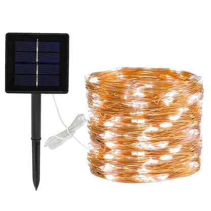 Outdoor Solar Copper Wire Light String Christmas Festival Decorations