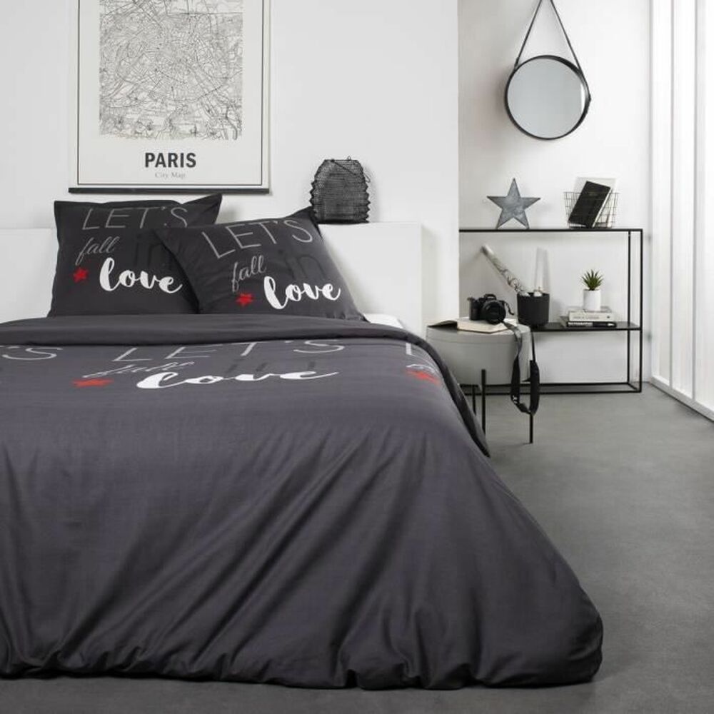 Bedding set TODAY Love Grey 240 x 260 cm