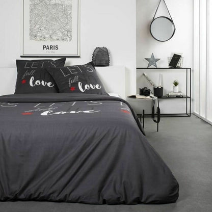 Bedding set TODAY Love Grey 240 x 260 cm