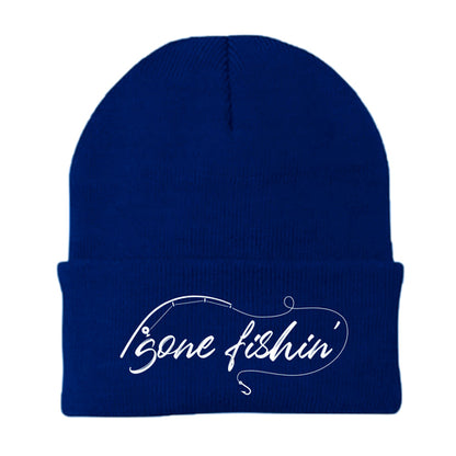 Gone Fishing v2 Embroidered Beanie