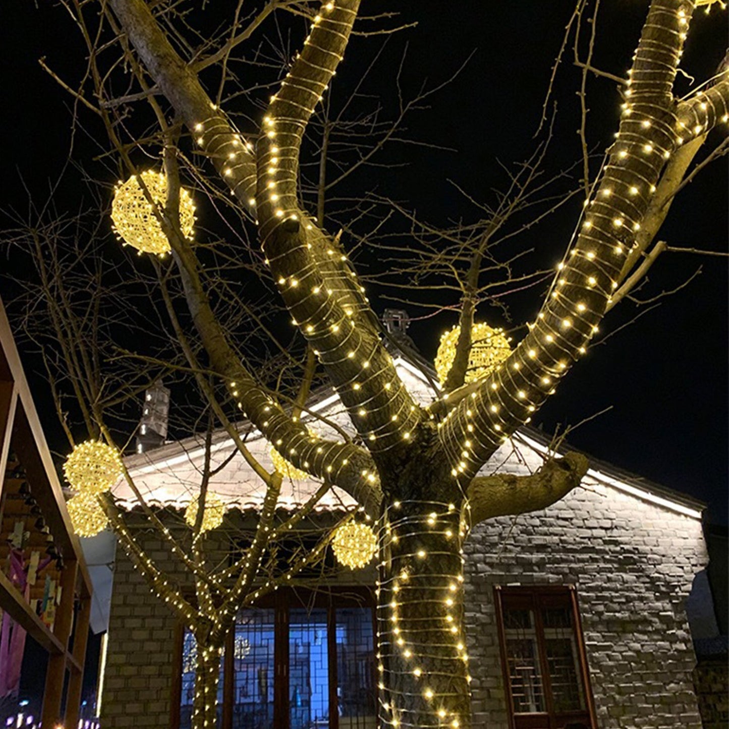 Outdoor Solar Copper Wire Light String Christmas Festival Decorations