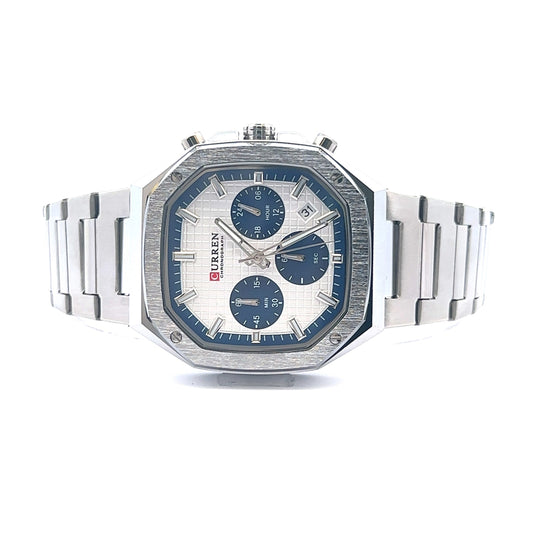 SURREPTITIOUS METAL BACK BLUE STAINLESS ICED OUT WATCH I 5518113