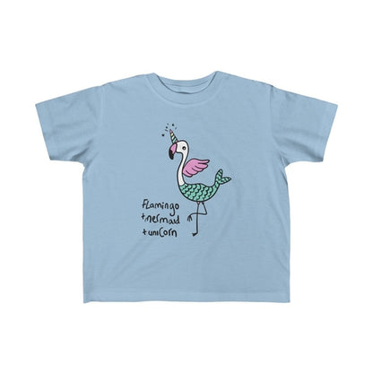 Flamingo Mermaid Unicorn Girl Tee
