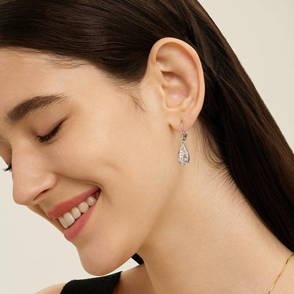 Simple Solid Color Water Drop Pendant Earrings