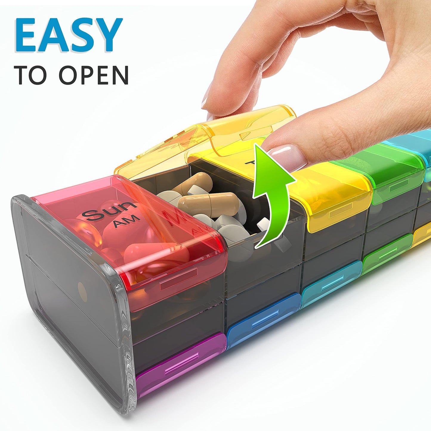 Extra Large Pill Organizer  XXL Pill Box 7 Day   Weekly Pill Organizer
