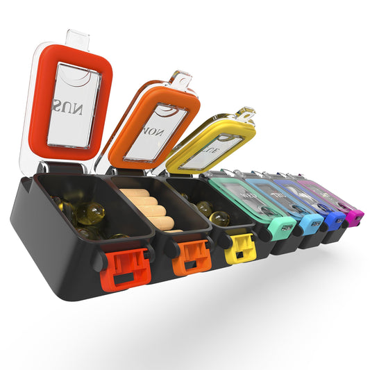 Weekly Medicine Pill Organizer Waterproof 7 Day Large Pill Box Daily