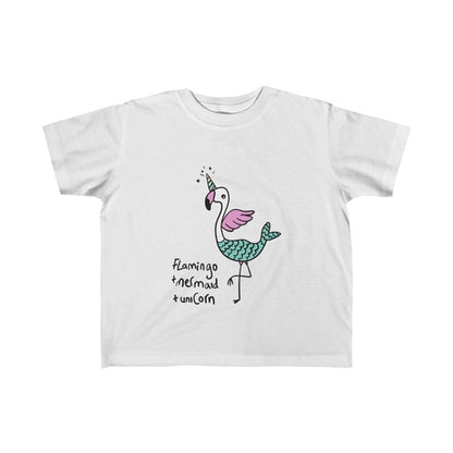 Flamingo Mermaid Unicorn Girl Tee