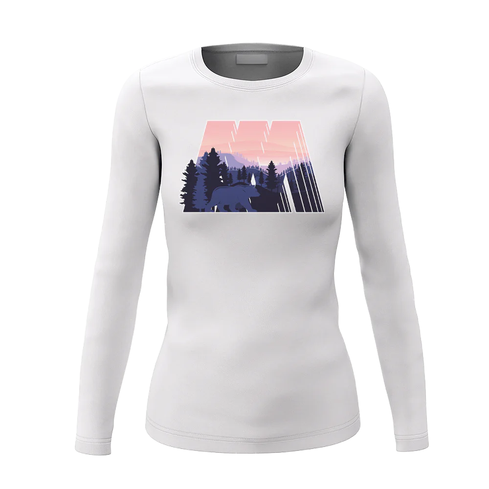 Geometric Camping Women Long Sleeve Shirt