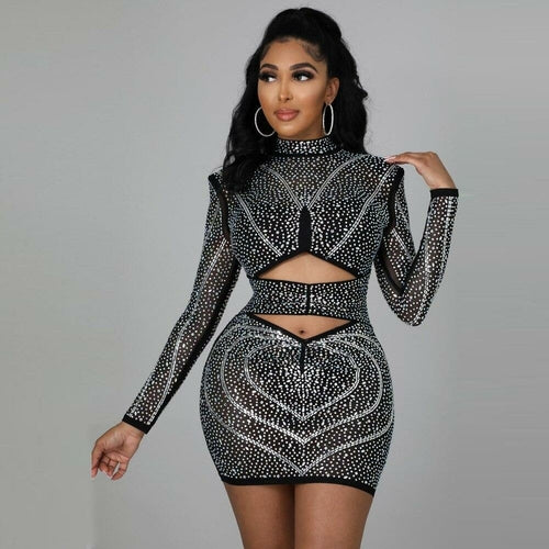 Crystal Rhinestone Sexy Party Dress