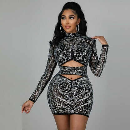 Crystal Rhinestone Sexy Party Dress