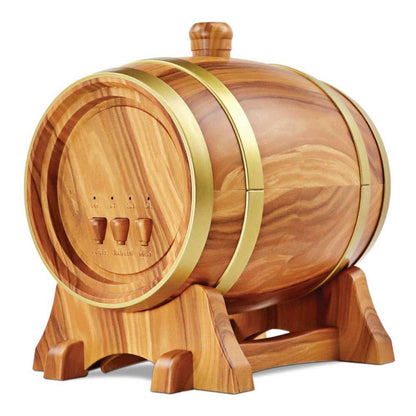 Essential Oil Aroma Diffuser - 350ml Barrel Wood Ultrasonic Air Mist