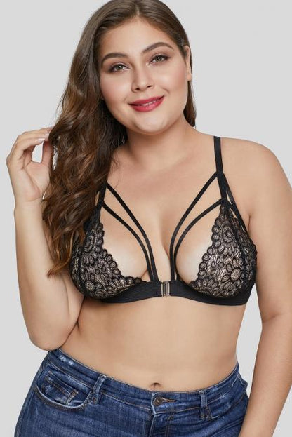 Black Lace Plus Size Bralette