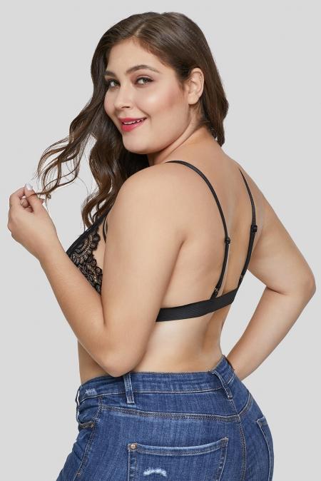 Black Lace Plus Size Bralette