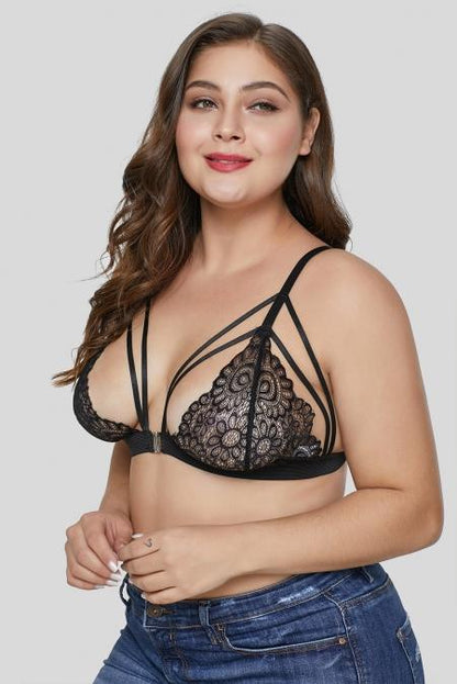 Black Lace Plus Size Bralette