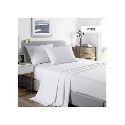 Casa Decor 2000 Bamboo Cooling Sheet Set Ultra Soft Bedding White