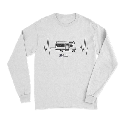 Camping Cardiogram Men Long Sleeve Shirt