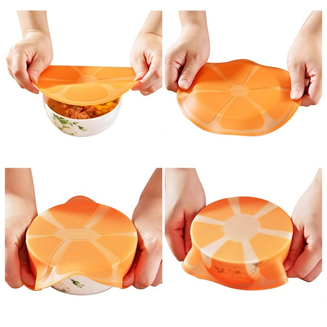 Cartoon Silicone Wrap Microwave Heating Lid Food