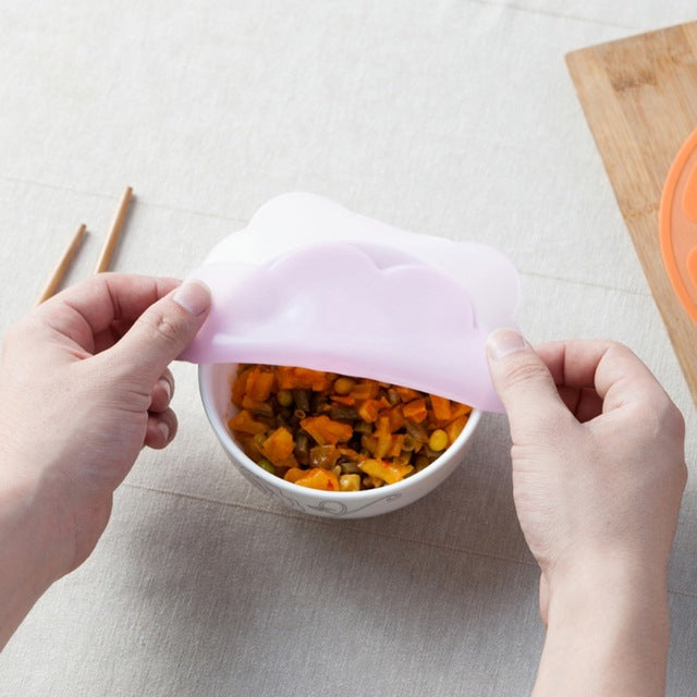 Cartoon Silicone Wrap Microwave Heating Lid Food