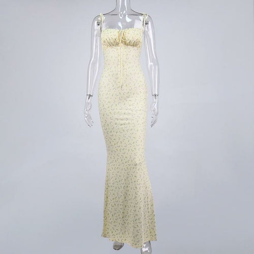 Floral Print Elegant Sleeveless Maxi Sundress