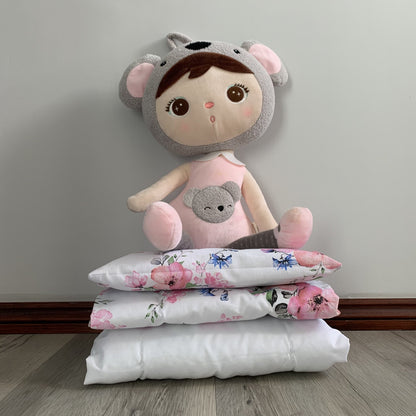 Dolls Pram or Cradle Bedding Set