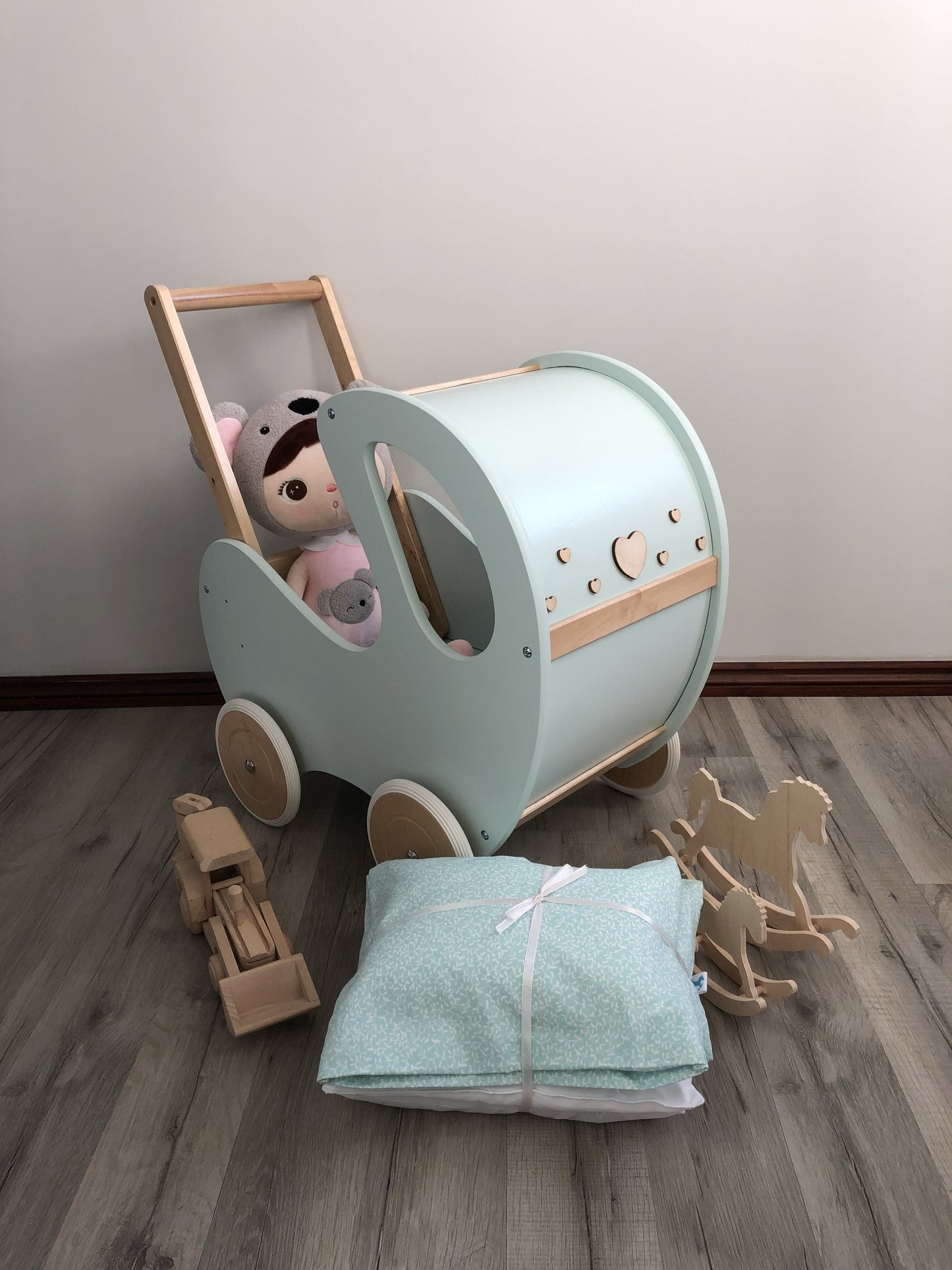 Dolls Pram or Cradle Bedding Set