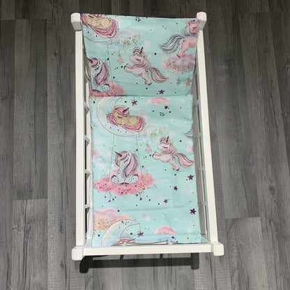 Dolls Pram or Cradle Bedding Set