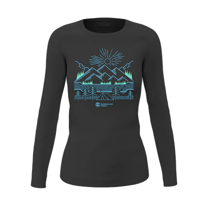 Camping Lines Women Long Sleeve Shirt