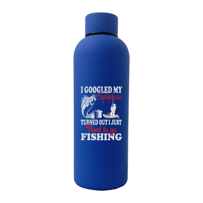 Fishing Symptoms 17oz Stainless Rubberized Water Bottle