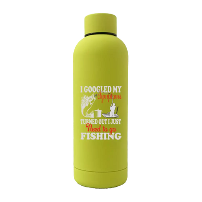 Fishing Symptoms 17oz Stainless Rubberized Water Bottle