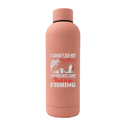 Fishing Symptoms 17oz Stainless Rubberized Water Bottle
