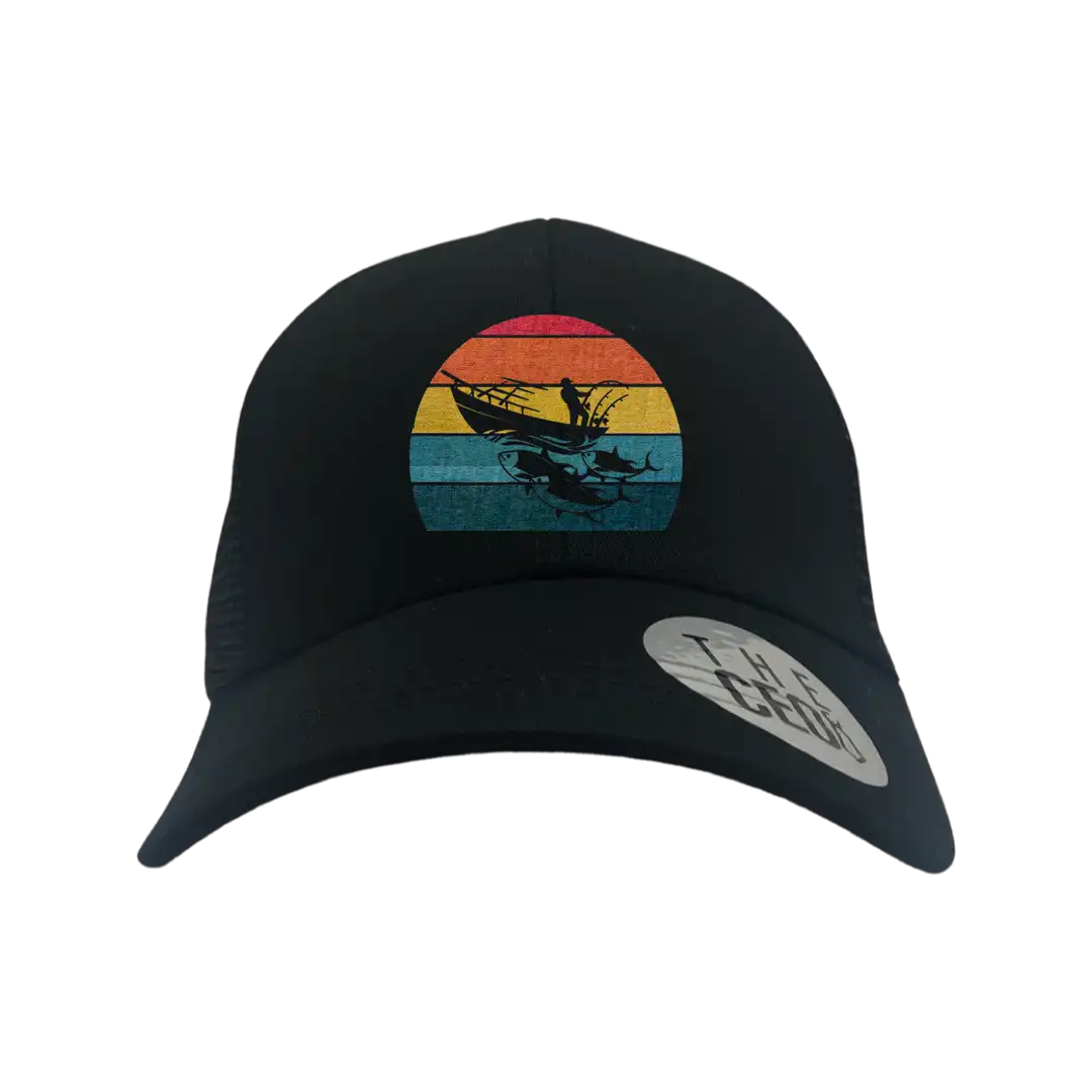 Fishing Boat Printed Trucker Hat