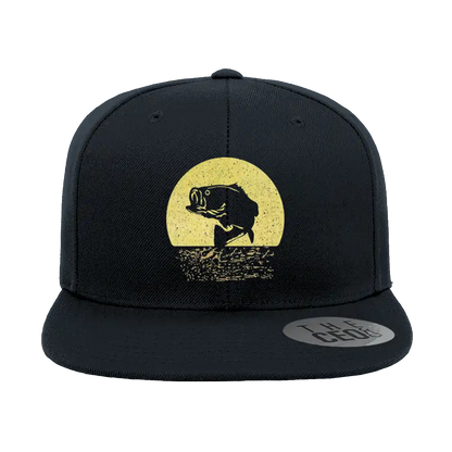 Fishing Embroidered Flat Bill Cap