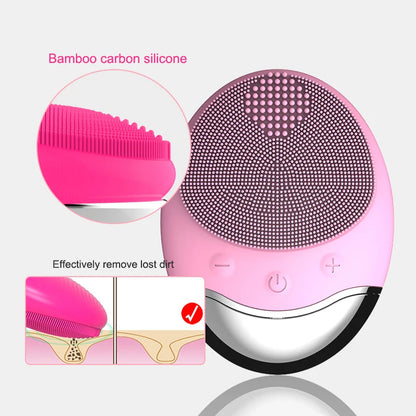 Electric Face Cleaner Sonic Silicond Facial Cleansing Brush Electric