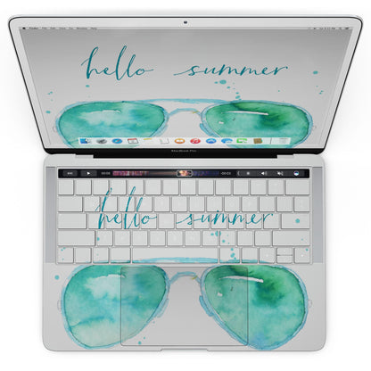 Hello Summer Sunglasses - MacBook Pro with Touch Bar Skin Kit