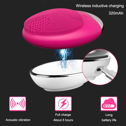 Electric Face Cleaner Sonic Silicond Facial Cleansing Brush Electric