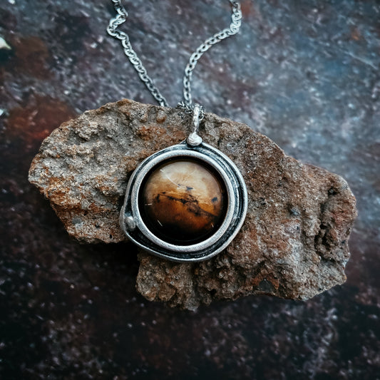 Mars and Moons Pendant Necklace