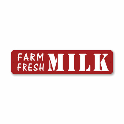 Farm Fresh Milk Street Sign