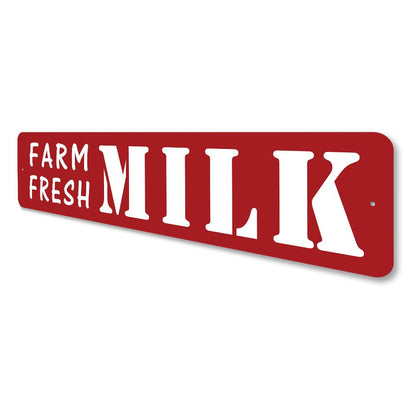 Farm Fresh Milk Street Sign