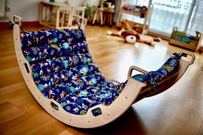 Large Montessori Climbing Arch/Rocker with Pillow Set