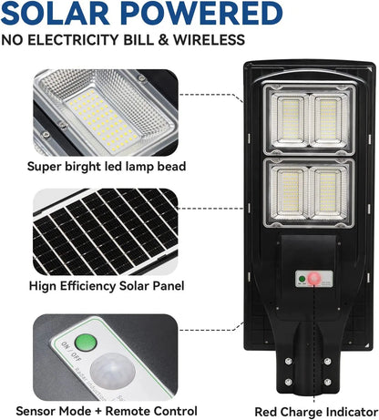 LANGY 120 W solar street lights 12000 lumens