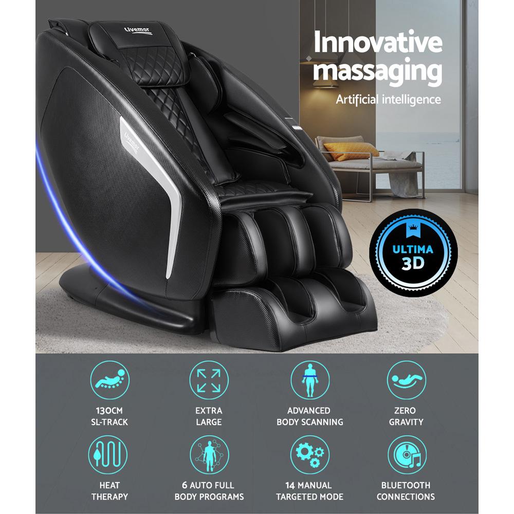 Livemor 3D Electric Massage Chair Shiatsu Kneading Massager Zero