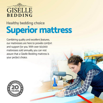 Giselle Bedding Normay Bonnell Spring Mattress 21cm Thick Double