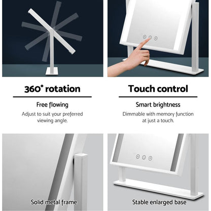 Embellir LED Makeup Mirror Hollywood Standing Mirror Tabletop Vanity