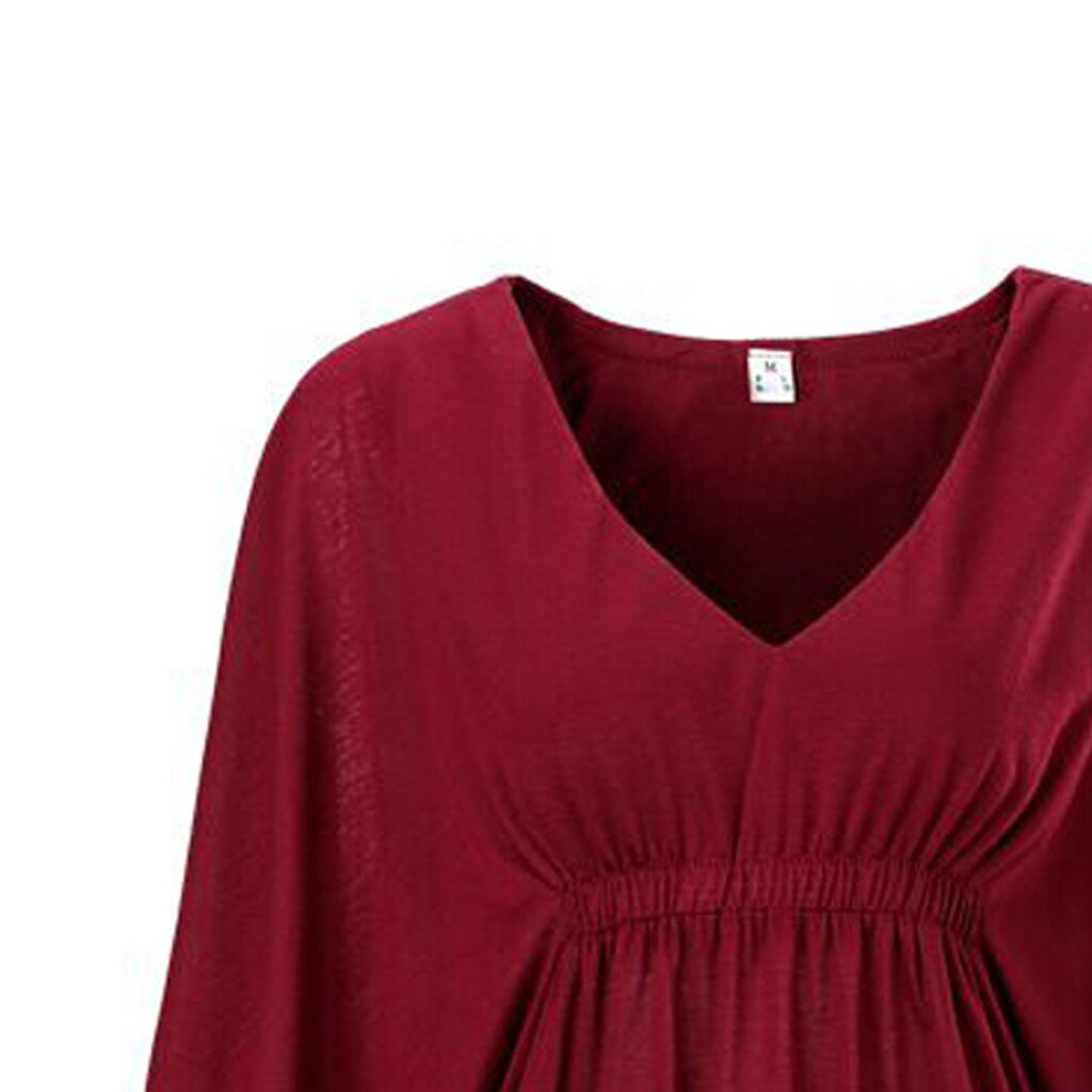 Maternity Plus Size Batwing Sleeve V Neck Bandage
