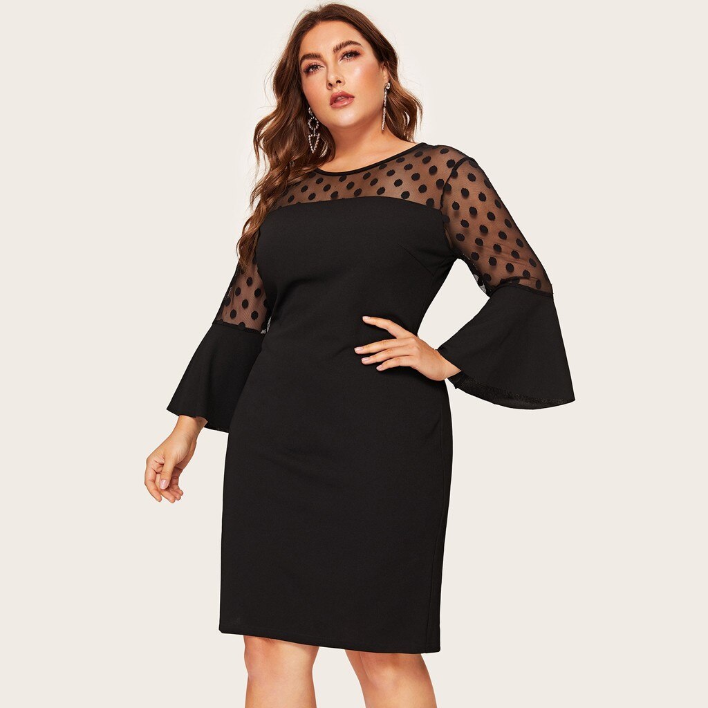 Maternity Plus Size Women Female Patchwork Dress